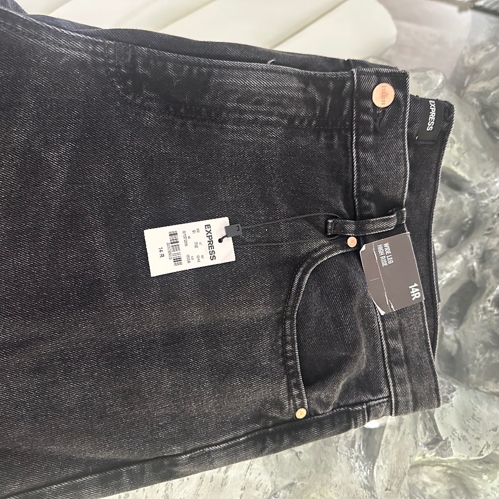 Express Jeans (wide leg, high rise) 14 R - NWT